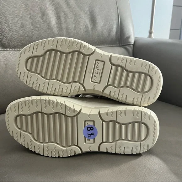 New Sperry Kittery Winter White/Ivory waterproof leather boots Size 8.5 - Picture 8 of 10